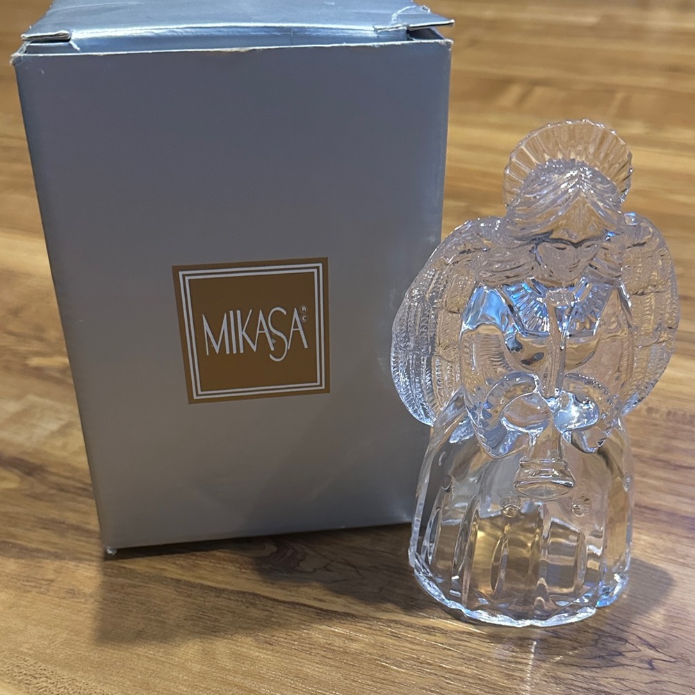 Mikasa Clear Glass Angel Candle Holder